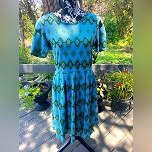Lularoe Amelia Dress Size XL Aztec Tribal Pattern